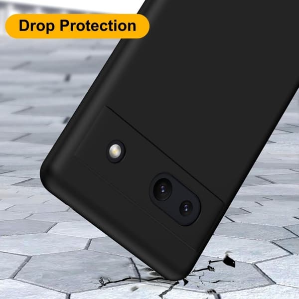 Google Pixel 8A Gummieret skalvæske - Sort