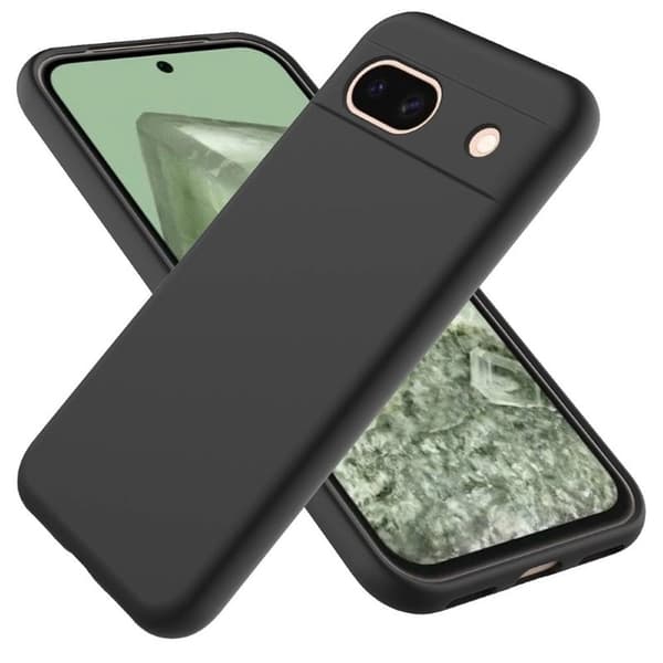 Google Pixel 8A Gummieret skalvæske - Sort