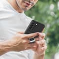 Miniatyrbild 6 av 6: Samsung S21 Plus Gummibelagd Mattsvart Skal Kameraskydd Liquid - Svart