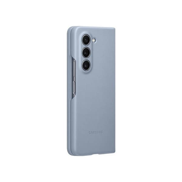 Mobilskal - Samsung - Galaxy Z Fold 5 - Imitation läder - Blå - Semi-rigid
