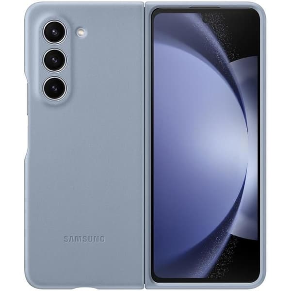 Mobilskal - Samsung - Galaxy Z Fold 5 - Imitation läder - Blå - Semi-rigid