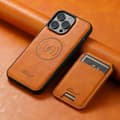 Miniatyrbillede 6 af 10: Suteni™ 2in1 Magsafe etui med kortholder iPhone 12/12 Pro - lysebrun Khaki