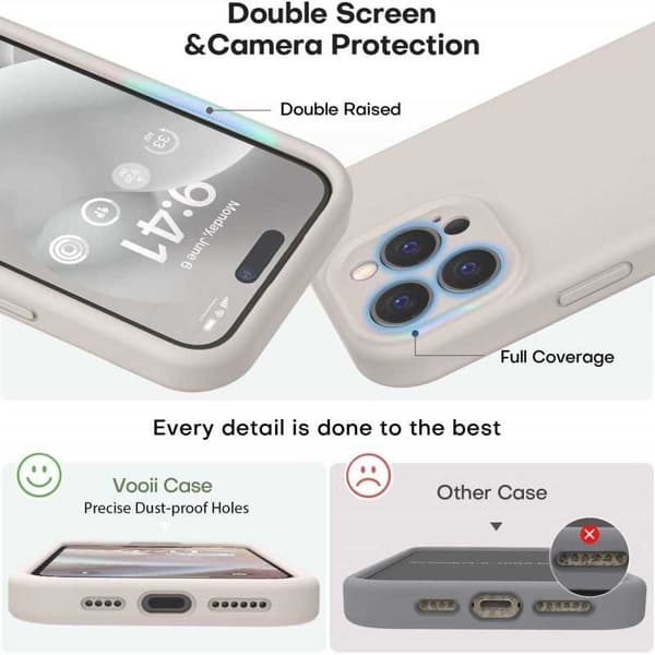 iPhone 14 Pro Max kumitettu mattapinkki kuoren neste - Retro White