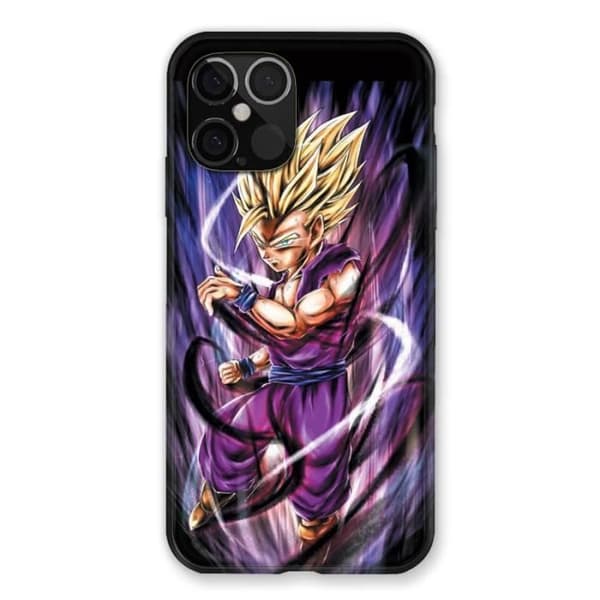 Fodral till Iphone 12 Pro Max Manga Dragon Ball Sangohan Lila en storlek