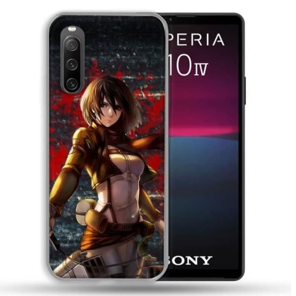 Fodral till Sony Xperia 10 IV (4) Manga Attack on Titan Mikasa en storlek
