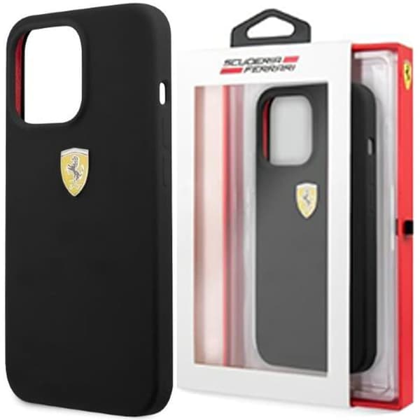 Ferrari FESSIHMP13XBK iPhone 13 Pro Max 6.7 svart/svart hardt deksel Silikon MagSafe
