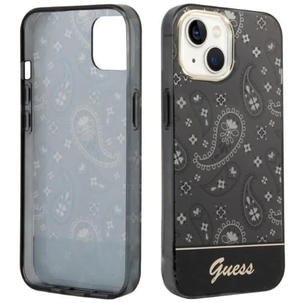 Guess GUHCP14MHGBNHK iPhone 14 Plus 6.7 svart/svart hardt deksel Bandana Paisley