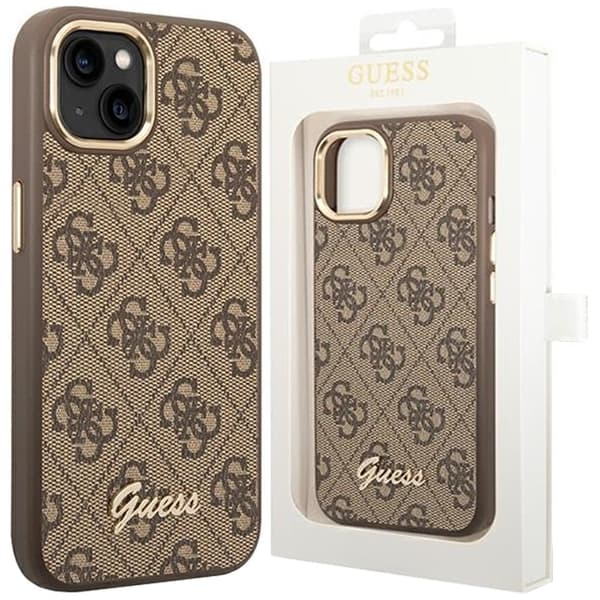 Gjett GUHCP14SHG4SHW iPhone 14 6.1 brun/brunt hardt deksel 4G Vintage gulllogo