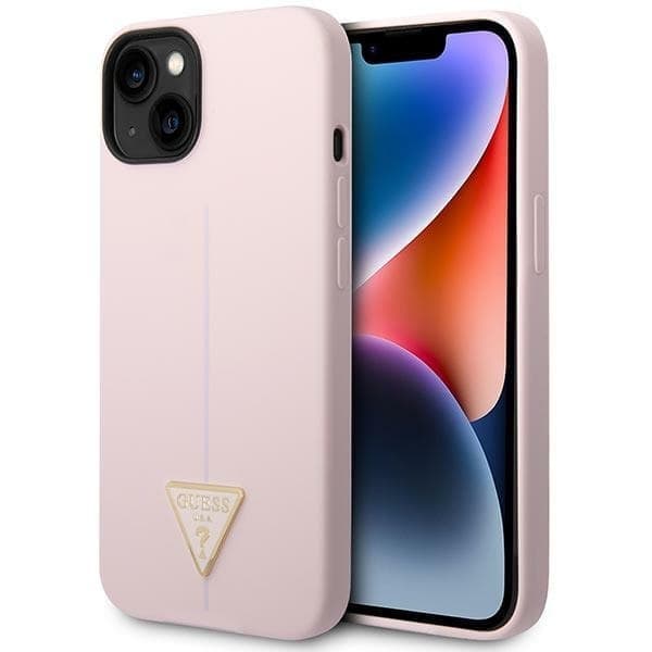 Guess GUHCP14SSLTGU iPhone 14 6.1 lilla/lilla hardt deksel silikon trekant