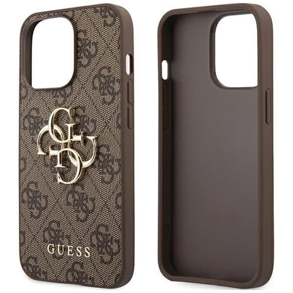 Guess GUHCP14X4GMGBR iPhone 14 Pro Max 6.7 brunt/brunt hardt deksel 4G Big Metal Logo