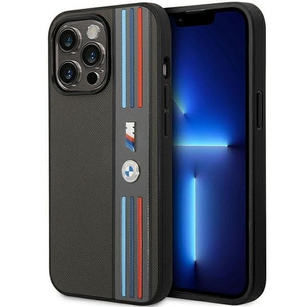 BMW BMHCP14L22PPMA deksel iPhone 14 Pro 6.1 grå/grå Tricolor M Collection