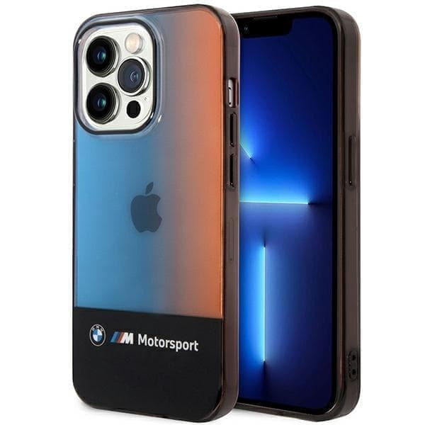 BMW BMHCP14X22HMGK-deksel iPhone 14 Pro Max 6.7 svart/svart Half Tricolor