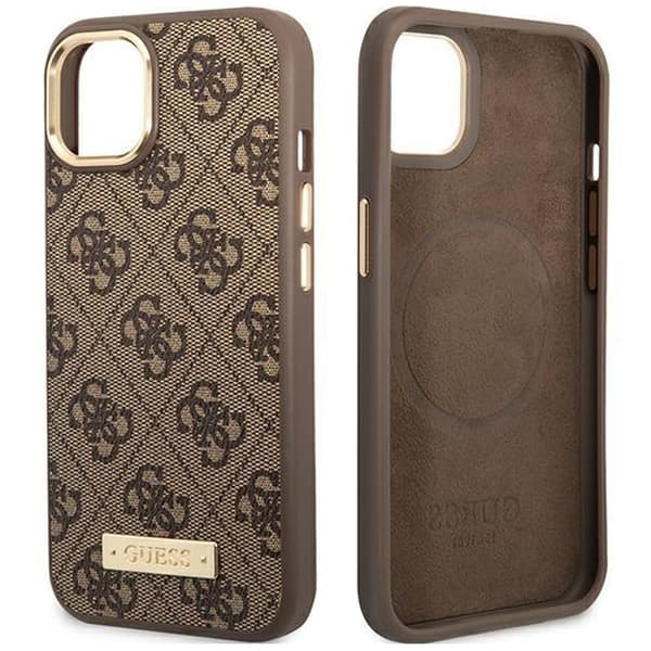 Guess GUHMP14MU4GPRW iPhone 14 Plus 6.7 brun/brunt hardt deksel 4G logoplate MagSafe