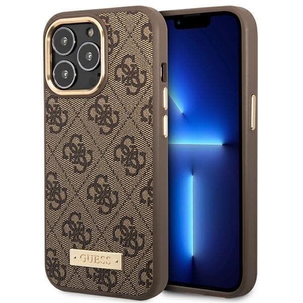 Guess GUHMP14LU4GPRW iPhone 14 Pro 6.1 brun/brunt hardt deksel 4G logoplate MagSafe