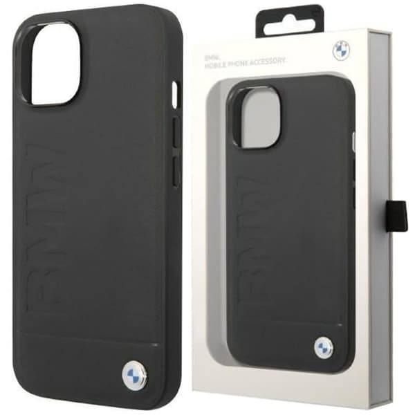 BMW-deksel BMHMP14MSLLBK iPhone 14 Plus 6.7 svart/svart hardt deksel Signatur Logo Impressum Magsafe