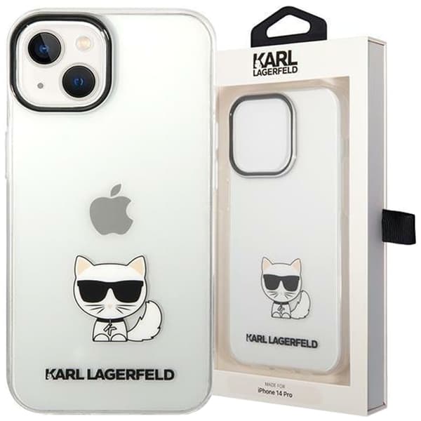 Karl Lagerfeld KLHCP14MCTTR iPhone 14 Plus 6.7 hardt etui gjennomsiktig Choupette Body