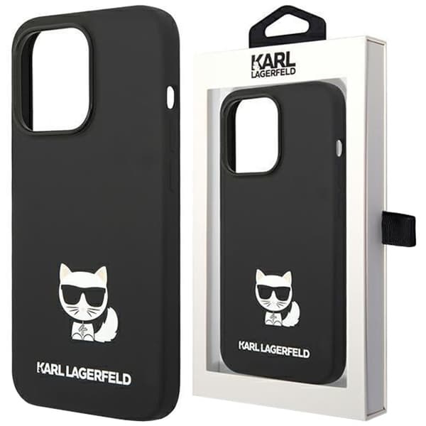 Karl Lagerfeld KLHCP14XSLCTBK iPhone 14 Pro Max 6.7 Hard Shell Svart/svart silikonkoppdeksel