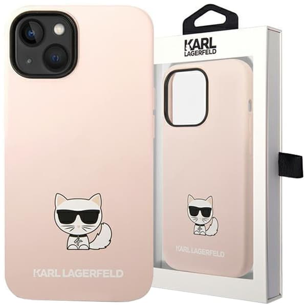Karl Lagerfeld KLHCP14MSLCTPI iPhone 14 Plus 6.7 Hard Deksel Rosa/rosa Silikon Choupette Body