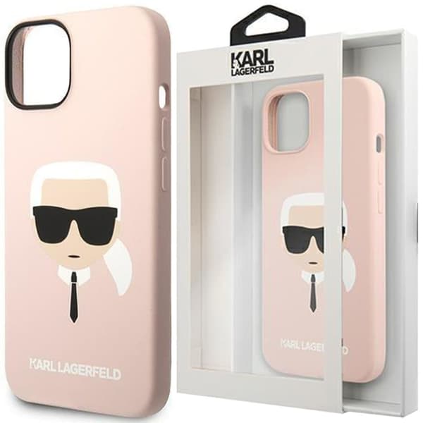 Karl Lagerfeld KLHMP14MSLKHLP iPhone 14 Plus 6.7 hardt etui rosa/rosa silikon Karl`s Head Magsafe