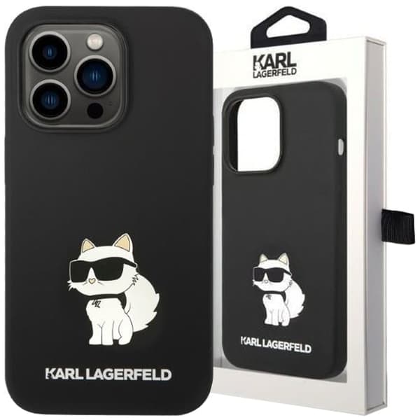 Karl Lagerfeld KLHCP14XSNCHBCK iPhone 14 Pro Max 6.7 hardt etui svart/svart silikonkopp