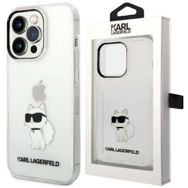 Karl Lagerfeld KLHCP14XHNCHTCT iPhone 14 Pro Max 6.7 gjennomsiktig hardt deksel Ikonik Choupette