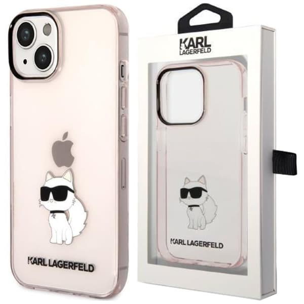 Karl Lagerfeld KLHCP14MHNCHTCP iPhone 14 Plus 6.7 rosa/rosa hardt deksel Ikonik Choupette