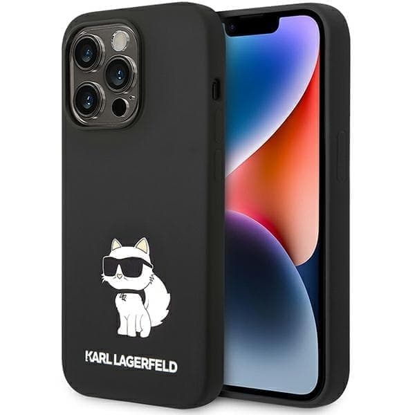 Karl Lagerfeld KLHMP14XSNCHBCK deksel til iPhone 14 Pro Max hard - svart Silikon Choupette MagSafe