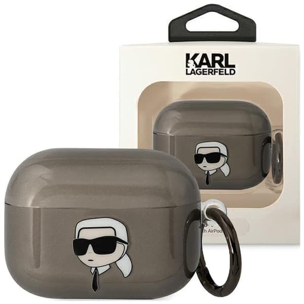Karl Lagerfeld Karls hode KLAPHNIKTCK Veske til AirPods Pro 2 - Svart