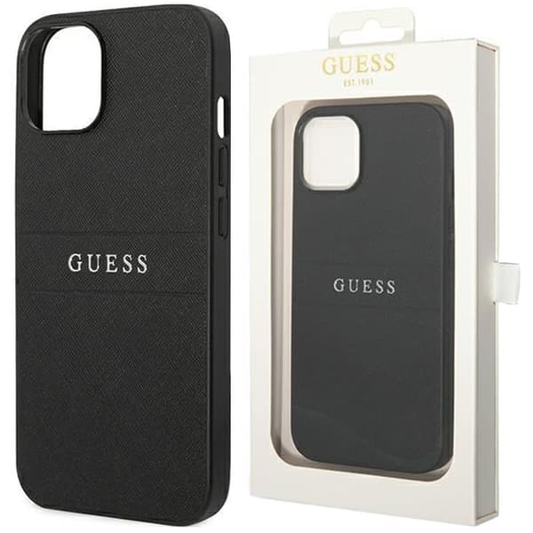 Guess GUHCP14MPSASBBK iPhone 14 Plus 6.7 svart/svart Saffiano-rem