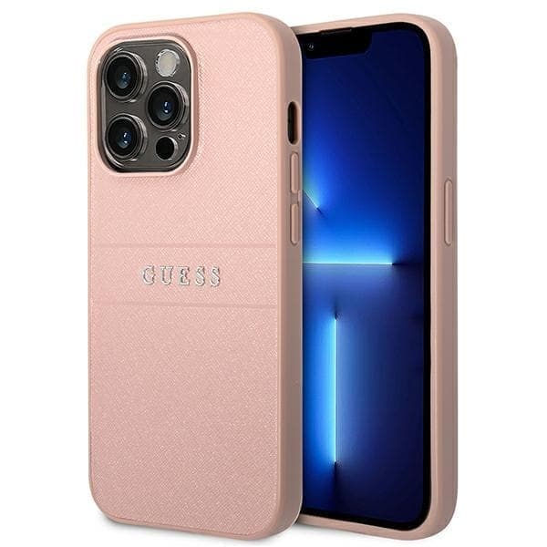 Guess GUHCP14LPSASBPI iPhone 14 Pro 6,1" pinkki/pinkki Saffiano hihna