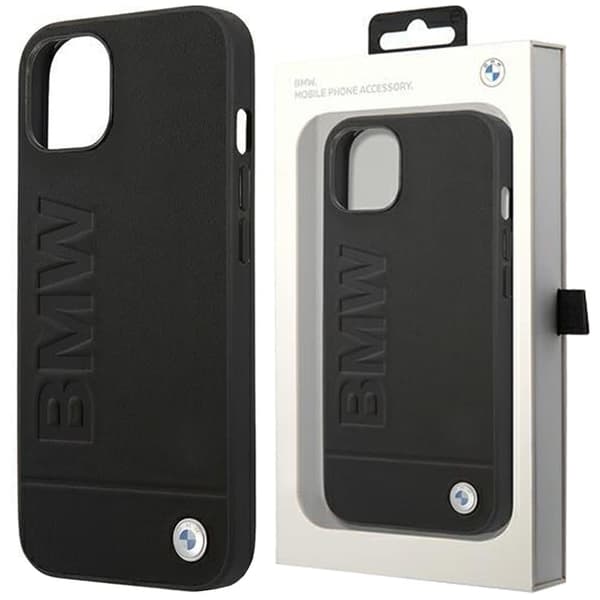 BMW BMHCP14XSLLBK deksel til iPhone 14 Pro Max - svart skinnstempel