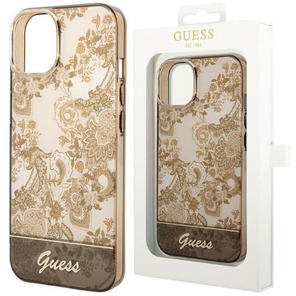 Guess GUHCP14MHGPLHC iPhone 14 Plus 6,7 oker hardt etui porselenssamling