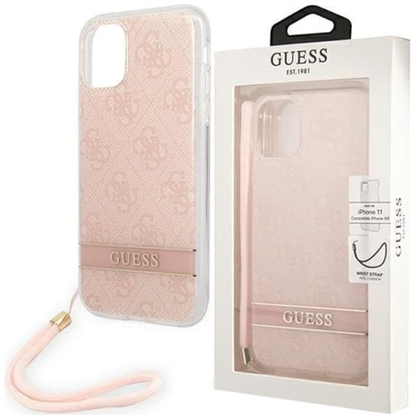 Gjett GUOHCP14MH4STP iPhone 14 Plus 6.7 rosa/rosa hardt deksel 4G utskriftsstropp