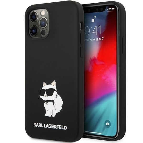 Karl Lagerfeld KLHCP12MSNCHBCK beskyttelsesdeksel for iPhone 12 /12 Pro hardt deksel - svart Silikon Choupette