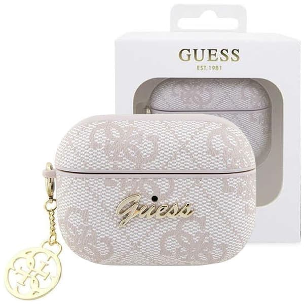 Guess GUAP2G4GSMP-deksel for AirPods Pro 2-deksel - Rosa 4G Charm Collection