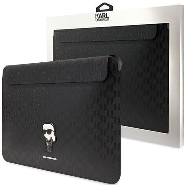 Karl Lagerfeld Sleeve KLCS16SAKHPKK 16 Veske - Svart Saffiano Monogram Ikonik