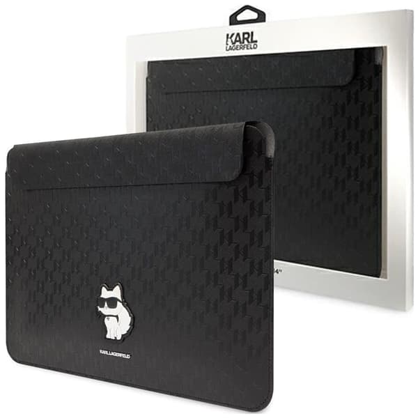 Karl Lagerfeld Saffiano Monogram Choupette Laptop Veske 14 - Svart
