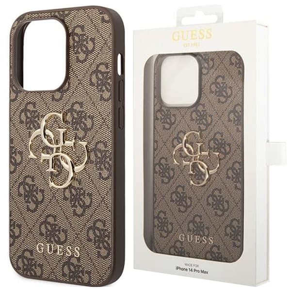 Guess GUHCP15M4GMGBR iPhone 15 Plus 6.7 brun/brunt hardt deksel 4G Big Metal Logo