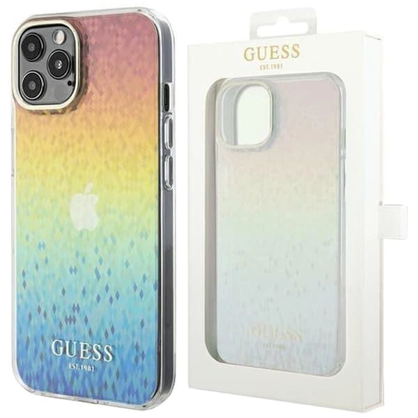 Guess IML Faceted Mirror Disco Iridescent-deksel til iPhone 14 Pro - flerfarget