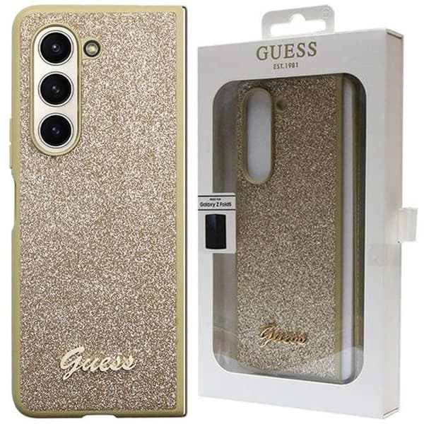 Guess Glitter Script-deksel til Samsung Galaxy Z Fold 5 - Gull