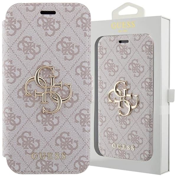Guess 4G Metal Logo beskyttelsesdeksel til iPhone 15 Pro - rosa