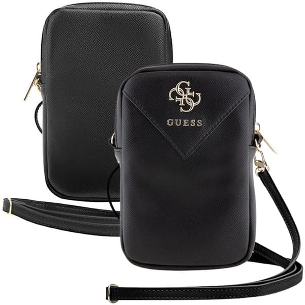 Guess Zip Triangle 4G-veske - svart