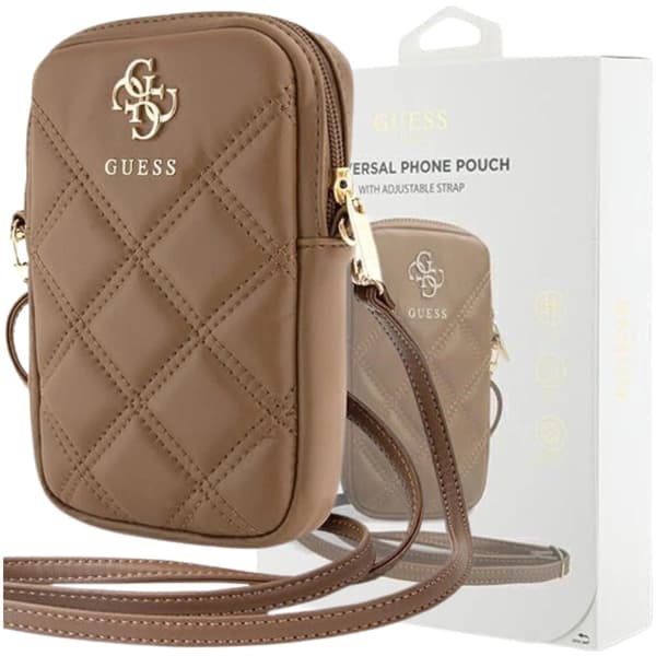 Guess Zip vattert 4G-veske - brun