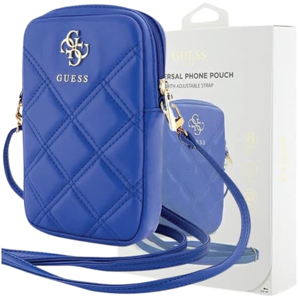 Guess Zip Quilted 4G-veske - blå