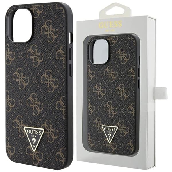 Guess 4G Triangle Metal Logo beskyttelsesdeksel til iPhone 11 / XR - svart