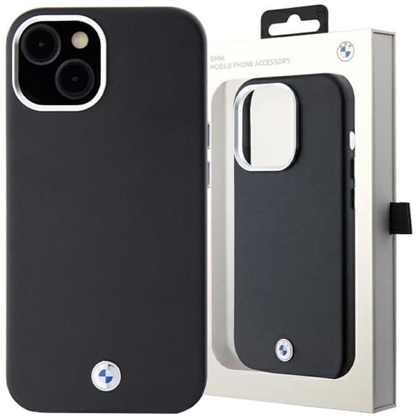 BMW Signature Wrapped Metal MagSafe-deksel til iPhone 14/15/13 - Svart