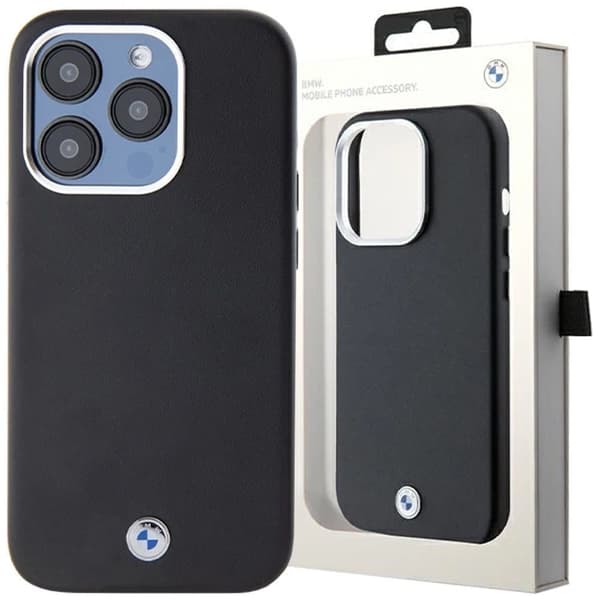 BMW Signature Wrapped Metal MagSafe-deksel til iPhone 15 Pro Max - Svart
