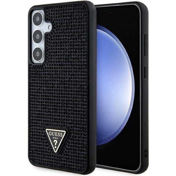 Guess Rhinestone Triangle kotelo Samsung Galaxy S24+:lle - musta