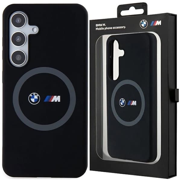 BMW M Silikontrykt Ring MagSafe-deksel til Samsung Galaxy S24+ - Svart