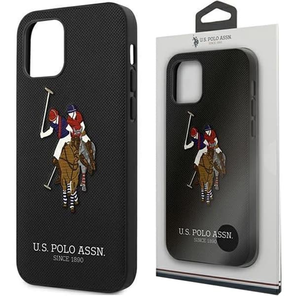US Polo USHCP12LPUGFLBK iPhone 12 Pro Max 6.7 svart/svart Polo Embroidery Collection